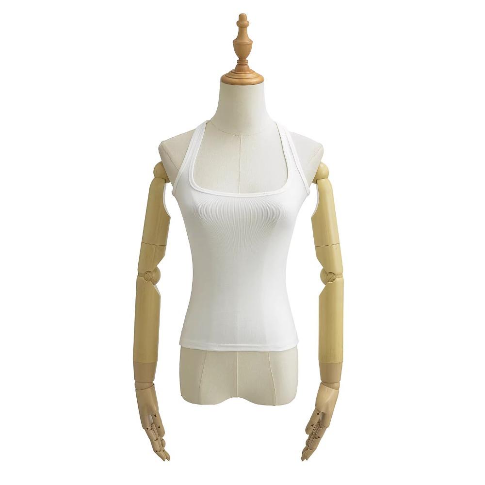 Crop Tops Damen Einfarbige Quadratischer Ausschnitt Camis Camisole Mode Tube Top Damen Ärmellos