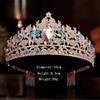 DIEZI Different Style Baroque Purple AB Crystal Tiara Crown For Women Wedding Party Bridal Bride Crown Hair Dress Accessories