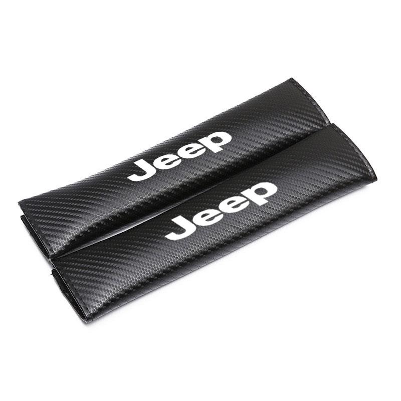 Car Shoulder Cover Cushion Seat Belt Pad Auto Pad For Jeep Grand Cherokee Wrangler JK Gladiator Compass Renegade Patriot
