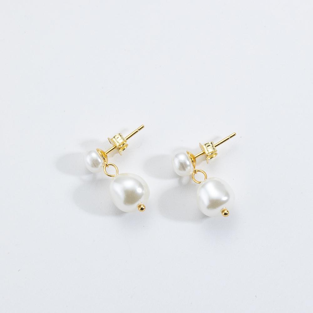 ANDYWEN 925 Sterling Silver Gold 5.8mm 8mm Pearl Drop Stud Earring Women Luxury  Pearl Women Winter 2023 New Jewelry