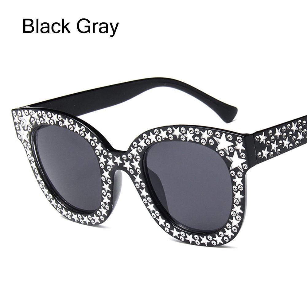 

Солнцезащитные очки женские с оправой из хрустальных страз, солнцезащитные очки оверсайз, женские очки, квадратные солнцезащитные очки Black Gray