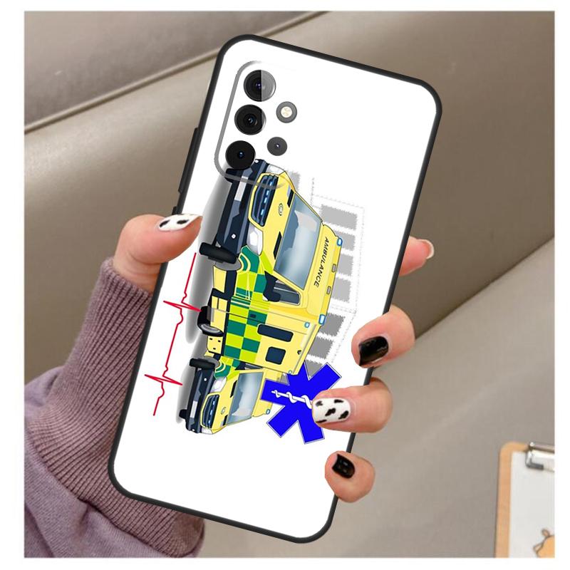 EMT EMS Ambulance Case For Samsung Galaxy A51 A71 A12 A22 A32 A42 A52 A72 A50 A70 A21S A52S A03S Phone Cover