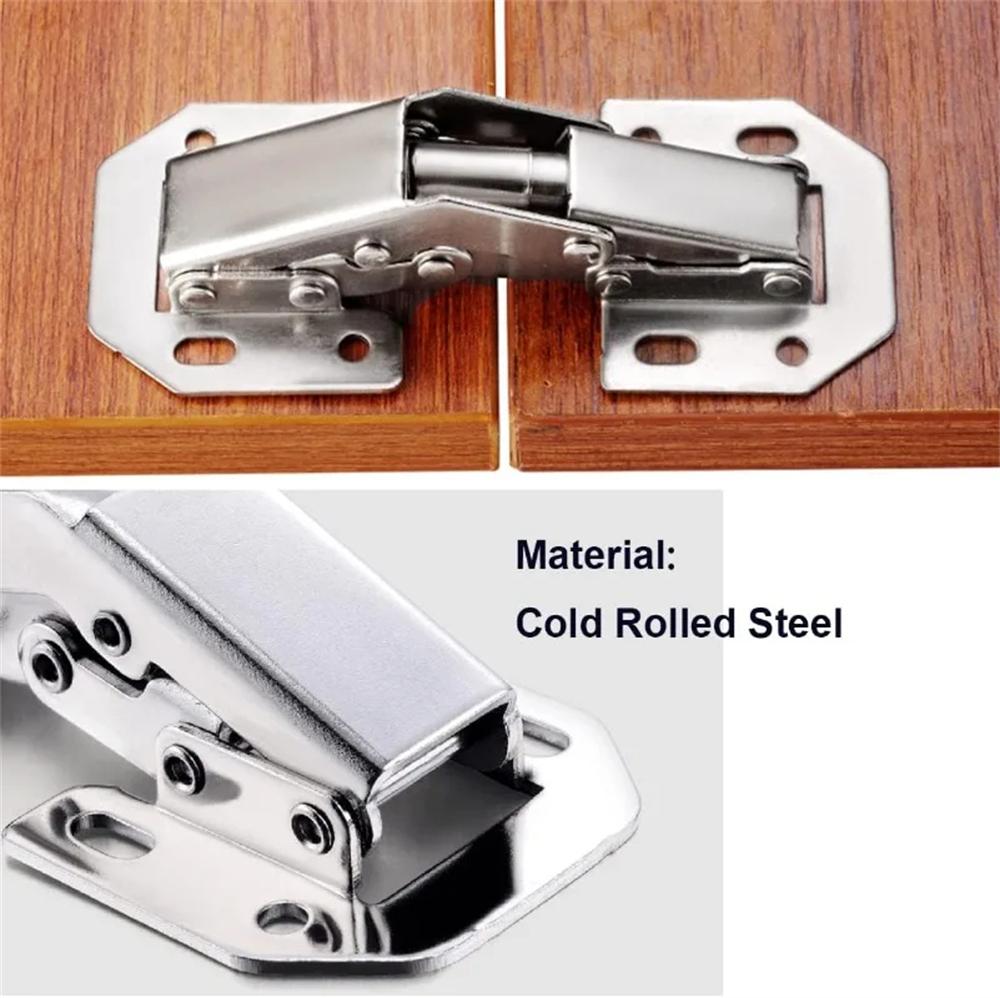 90 Degree Steel Cabinet Hinges No-Drilling HoleHydraulic Buffer Hinge Kitchen Cabinet Cupboard Hinges Furniture Hardware