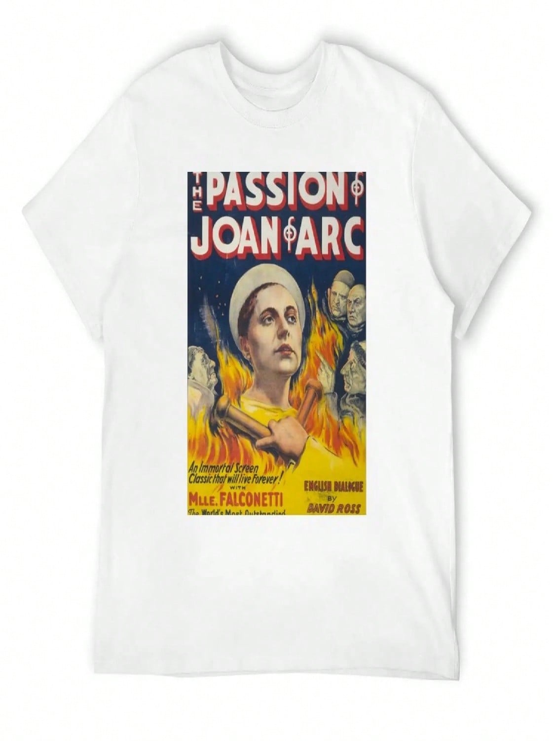 The Passion Of Joan Of Arc Movie Poster T-Shirt Heavyweights Kawaii Clothes Mens Graphic T-Shirts Hip Hop S разноцветный