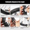 Kit di Riparazione Professionale per Pneumatici da Bicicletta - Set Leggero di Toppe Vulcanizzanti per Forature di Biciclette, Pneumatici in Gomma Gonfiabili