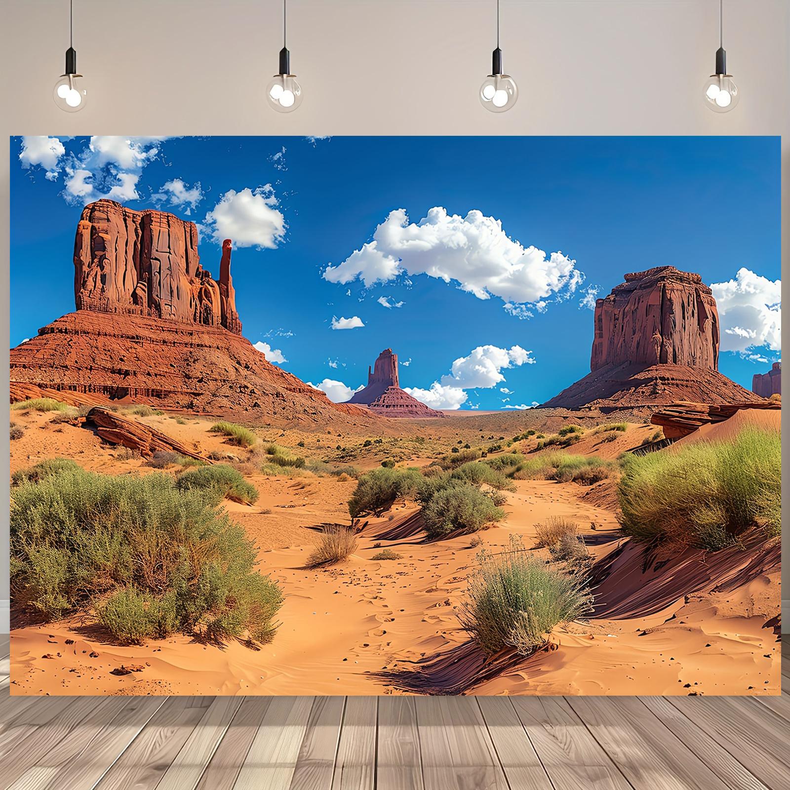 1 piece of Monument Valley backdrop - Desert photography backdrop polyester fabric material western-themed party theme 100x150cm