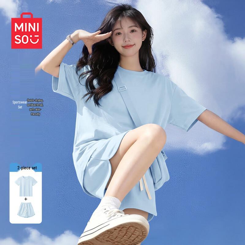 MINISO Women s Quick-Dry Ice Silk Badminton Sportswear Set L