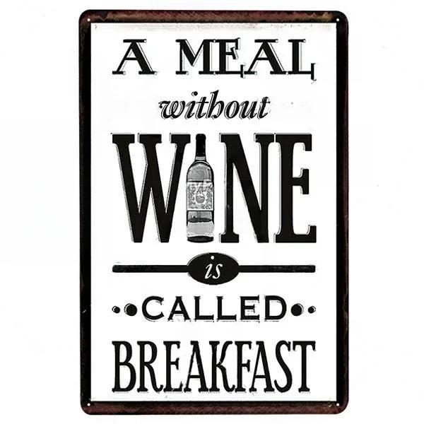 Retro Wine Metal Sign Plaque Vintage Whiskey Painting Perfect for Bar Restaurant Club Man Cave Wall Decor