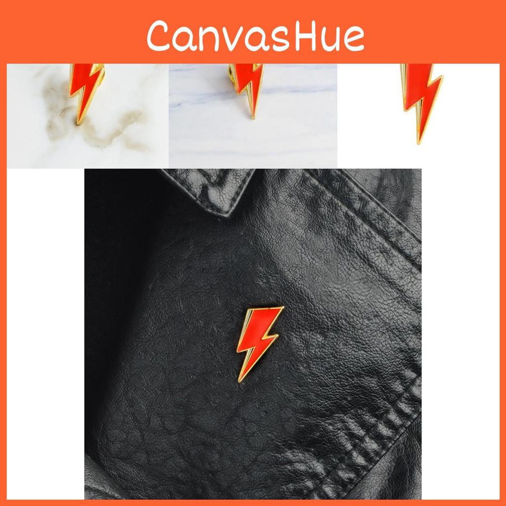 Cartoon Lightning Unique Alloy Brooch Creative Red Lightning Pin Unisex Style For Flair Personal