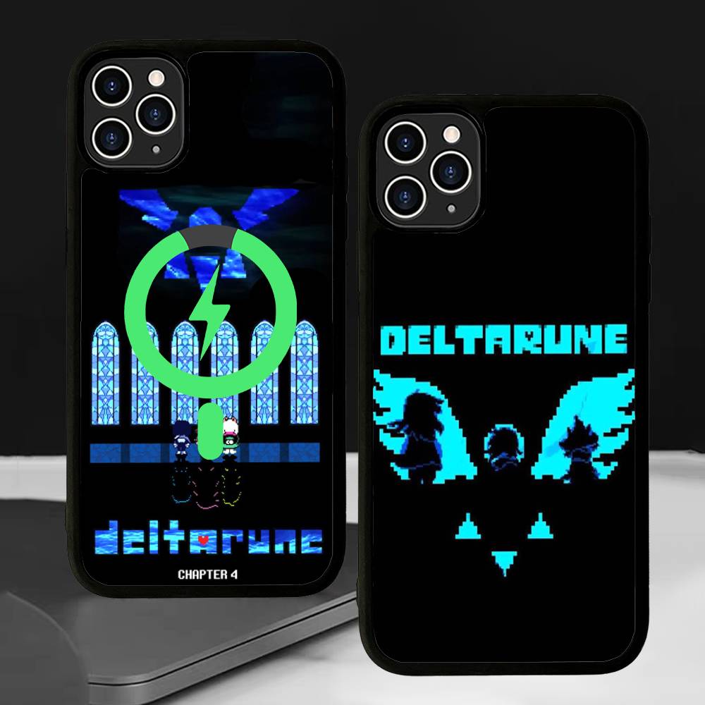 D-Deltarune Ralsei For Magsafe Magnetic Phone Case Wireless PC+TPU For iPhone 11 12 13 14 15 16 17 Pro Max Plus