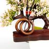 Longhu Mountain Lightning-Struck Jujube Wood Yin Yang Qiankun Pendant Necklace