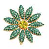 Spilla a Forma di Girasole Rotonda in Lega, Distintivo da Revers, Accessorio Versatile per Maglioni, Colletti, Cappelli, Borse, Cappotti, Sciarpe