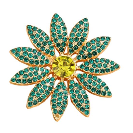 Spilla a Forma di Girasole Rotonda in Lega, Distintivo da Revers, Accessorio Versatile per Maglioni, Colletti, Cappelli, Borse, Cappotti, Sciarpe