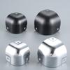4 Piezas 26/29mm Protectores de Esquina con Borde Metálico Soportes Protectores para Estuche de Vuelo de Carretera, Caja de Herramientas, Esquinas Protectoras para Equipaje Plata/Negro