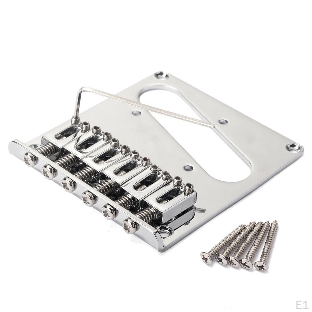 6 Saddles Bridge for Style Electric Guitar Replacement with Wrench Screws