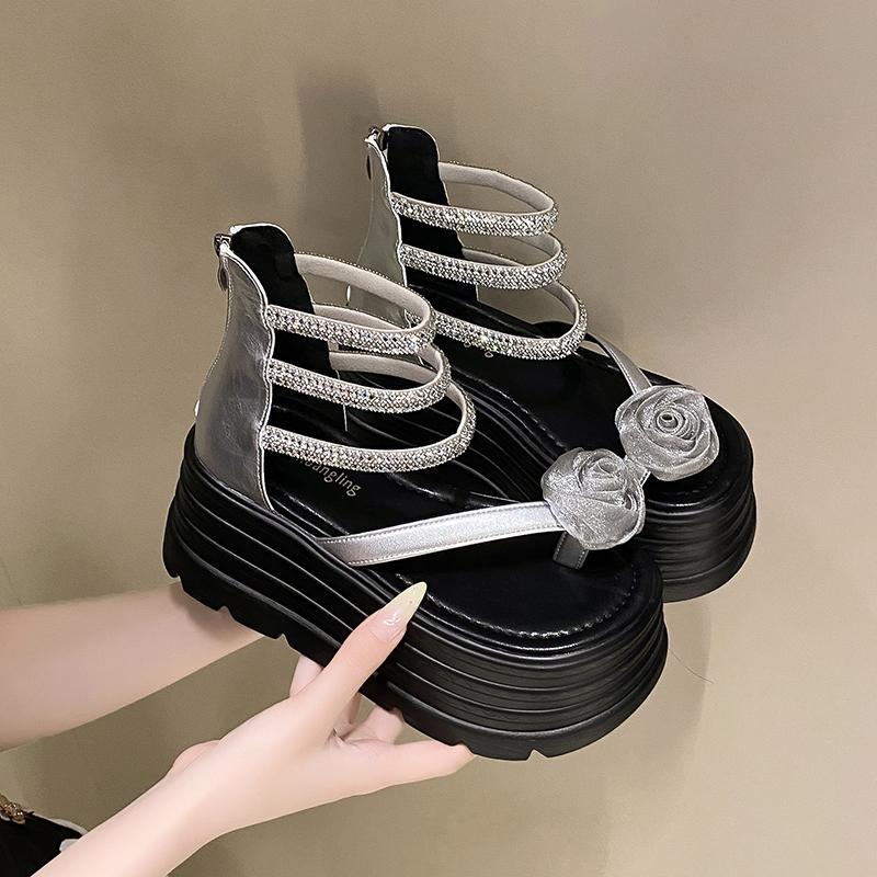 Fashion 2025 Designers Women Summer Sandals Open Toe 8CM Platform Wedge Sneakers Women Casual Shoes Beach Sandálias Das Mulheres