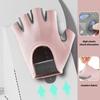1 Pair Sport Gloves Half-finger Shock-Absorbing Anti-Slip Izable Fit Fasten Tape Gloves Unisex Breathable Workout Gloves