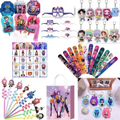 Balón Kpop Lovec Démonov Ozdoba na tortu Ozdoba na narodeninovú oslavu k-pop Loveci Démonov Nálepka Narodeninové kľúčenky Detské párty drobnosti