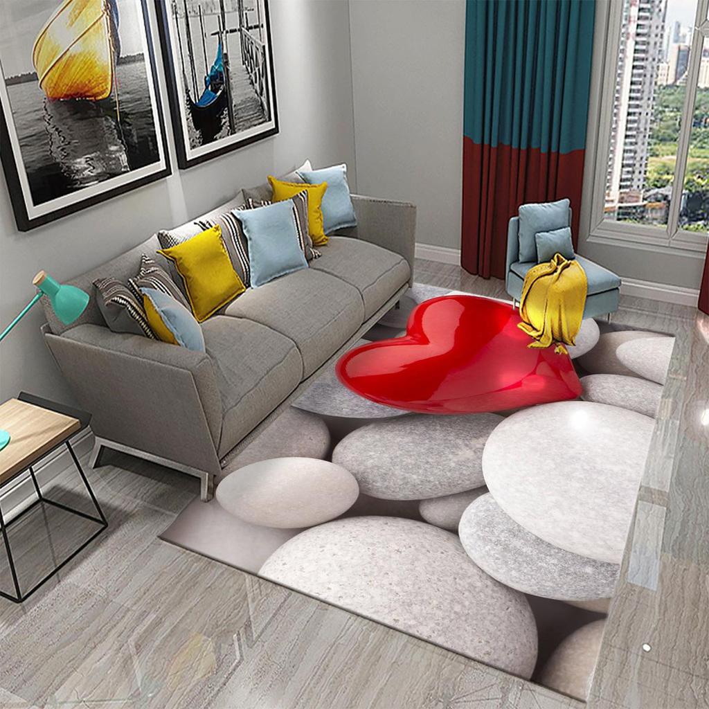 3D Simple Stone Carpets for Kitchen Bathroom Living Room Bedroom Teenager Room Decoration Carpet Entrance Anti-slip Area Mats