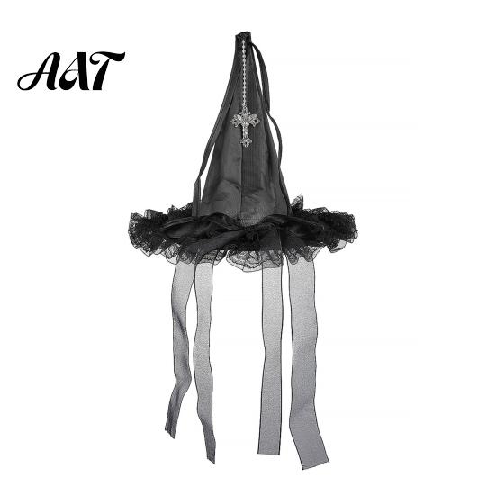 Spooky Party Streamers Halloween Witch Hat Hanging Decor, Spider Web Ribbon Prop for Party, Dark Wizard Costume Accessory Masquerade Decorations