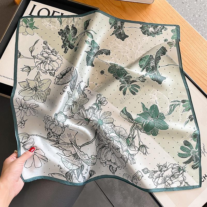 100% Silk Scarf Bandana Women Square Scarves Wrap Kerchief Mulberry Spring Fashion Luxury High Quality Headband Hijab Shawls