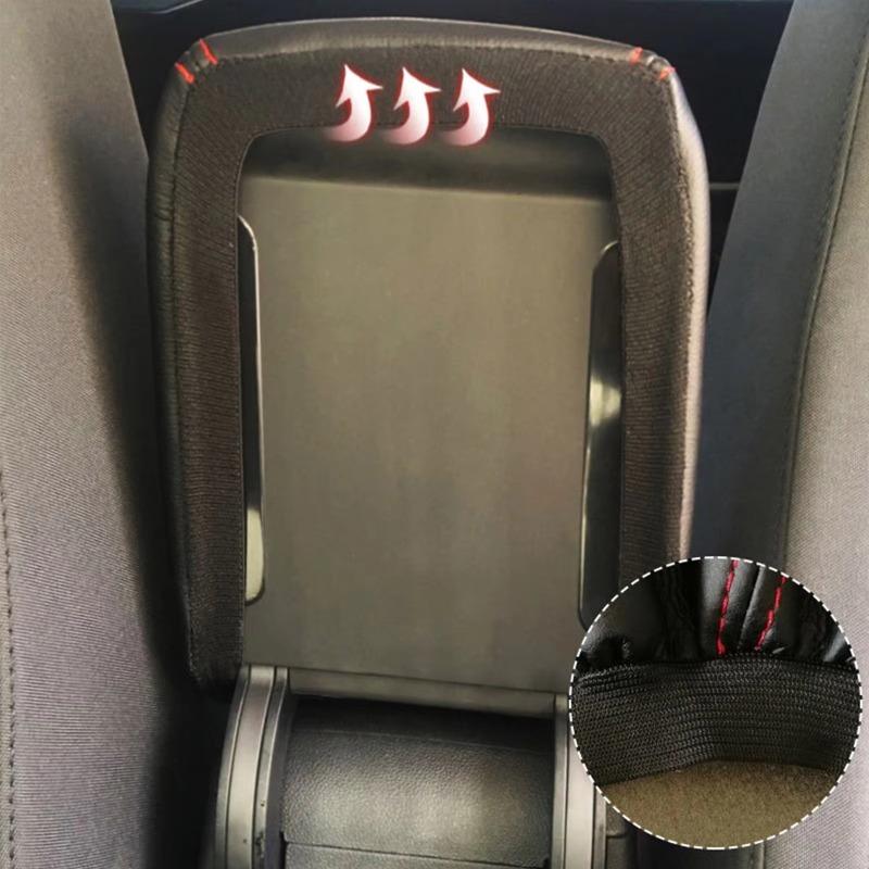 For VW Golf 6 MK6 2010 2011 2012 2013 Suede Leather Car Armrest Box Protector Cover Central Control Interior Accessories
