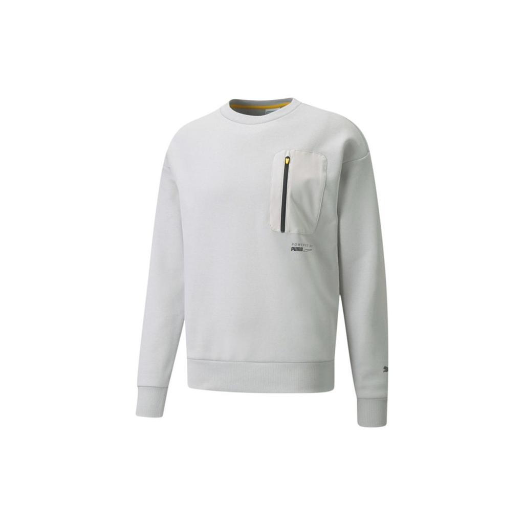 Puma Protec.t Crew Neck Sweatshirt With Front Zip Pocket Men Tops Light-Grey 534404-09