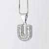Cross Pendant with Micro Pave Cubic Zirconia - 26 Letter Options for DIY Jewelry Accessories