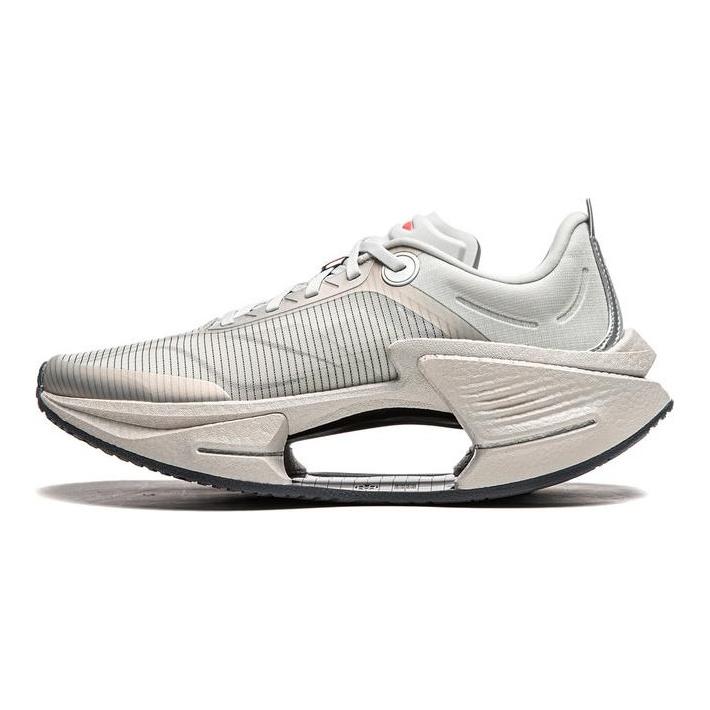 Li Ning Shadow 3 Essential Cushioning Support Rebound Low top Training Racing Running Shoes Men's Gray Black ARRU007-4