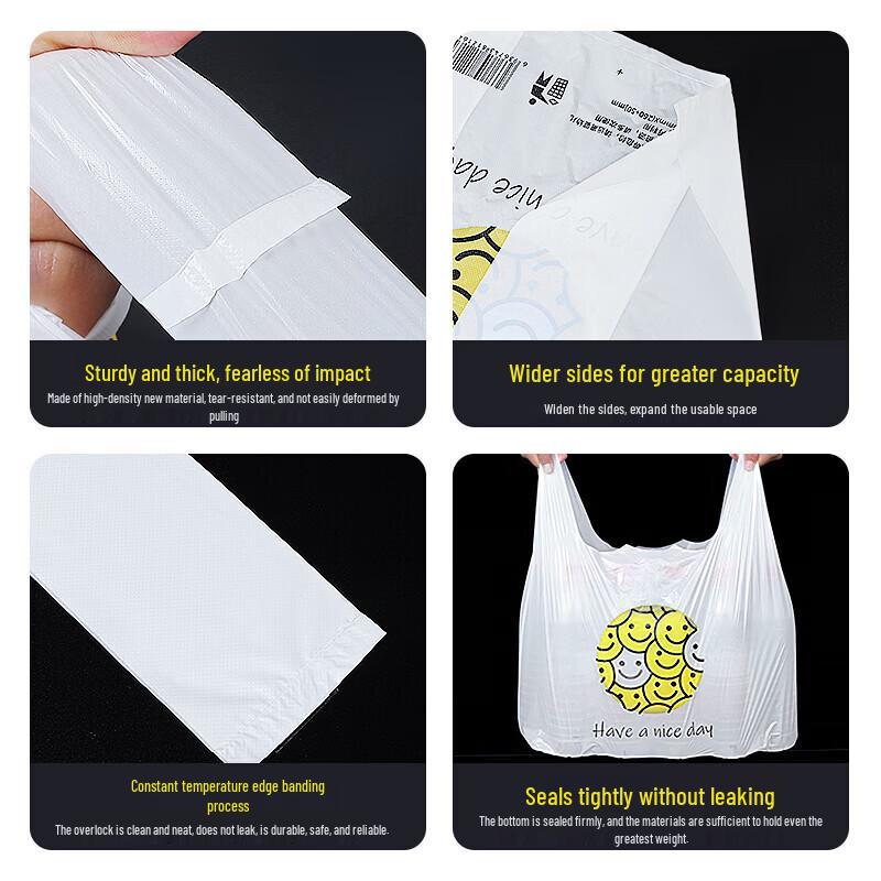 Smiley Face Plastic Vest Bags