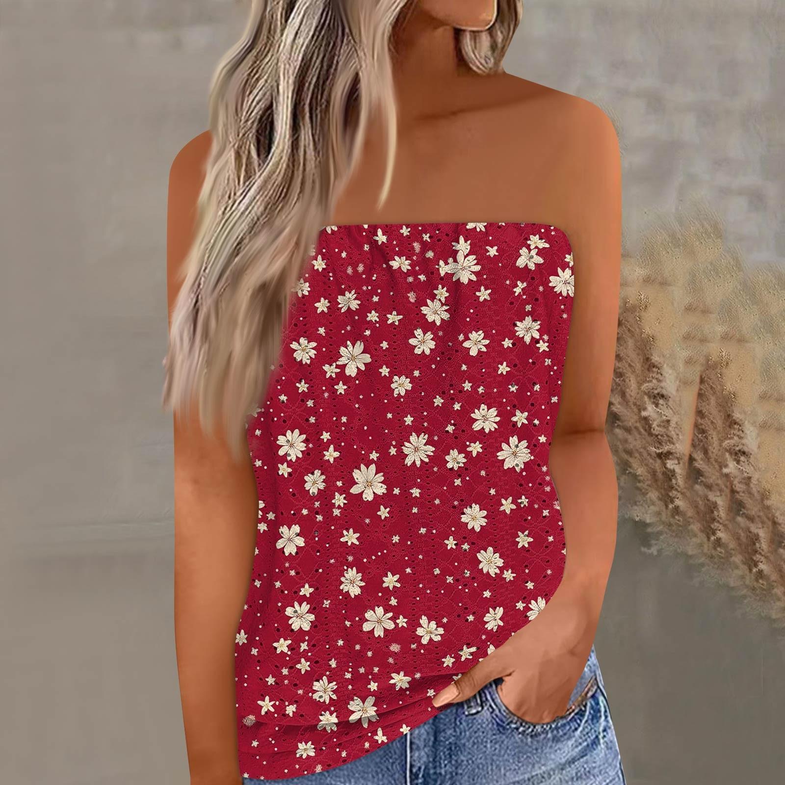 

Укороченные топы для женщин, сексуальные летние майки-трубы без рукавов с принтом, майка-рубашка, жилет S красный