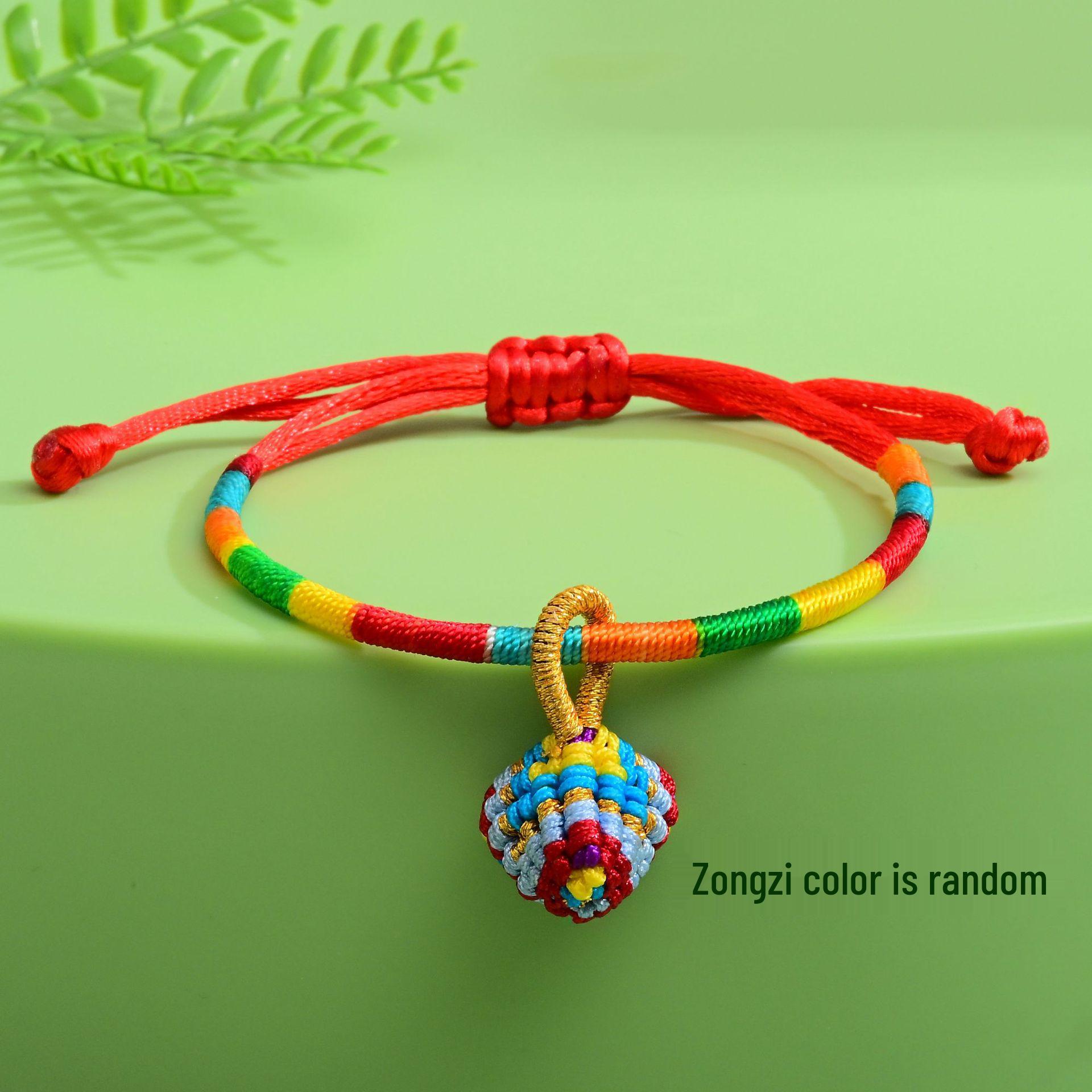 Handmade Five-Color Dragon Boat Festival Bracelet: Ethnic Style Zongzi Design, Perfect Friendship or Couple Gift