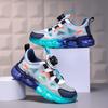 Boys Breathable Mesh Sport Sneakers With Rotating Buckle Lightweight Casual Shoes Kids Ages 4-16