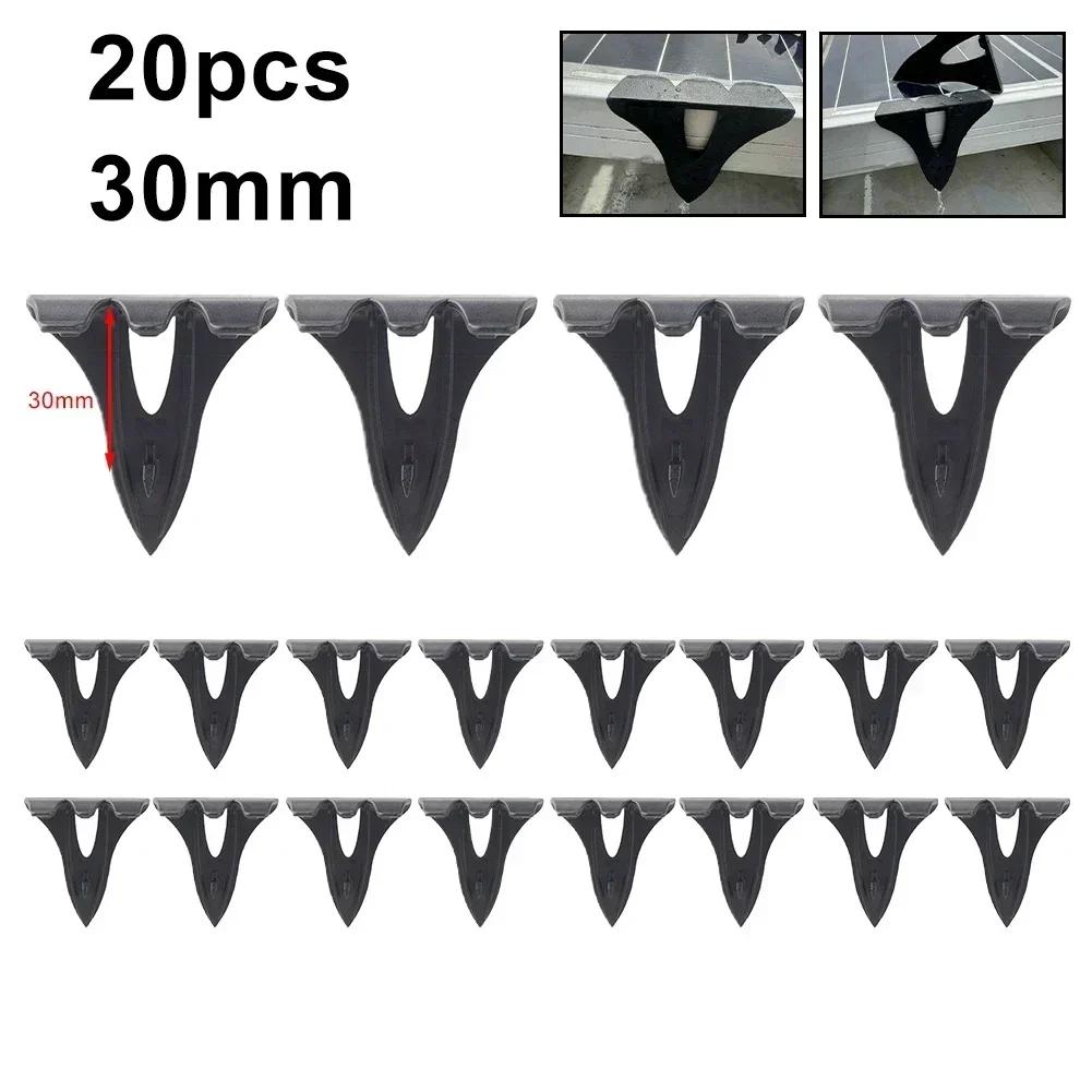 20Pcs 30/33/35/mm Solar Panel Water Drainage Clips Photovoltaic Modules Cleaning Clips For Solar Panel Water Drain Clamps