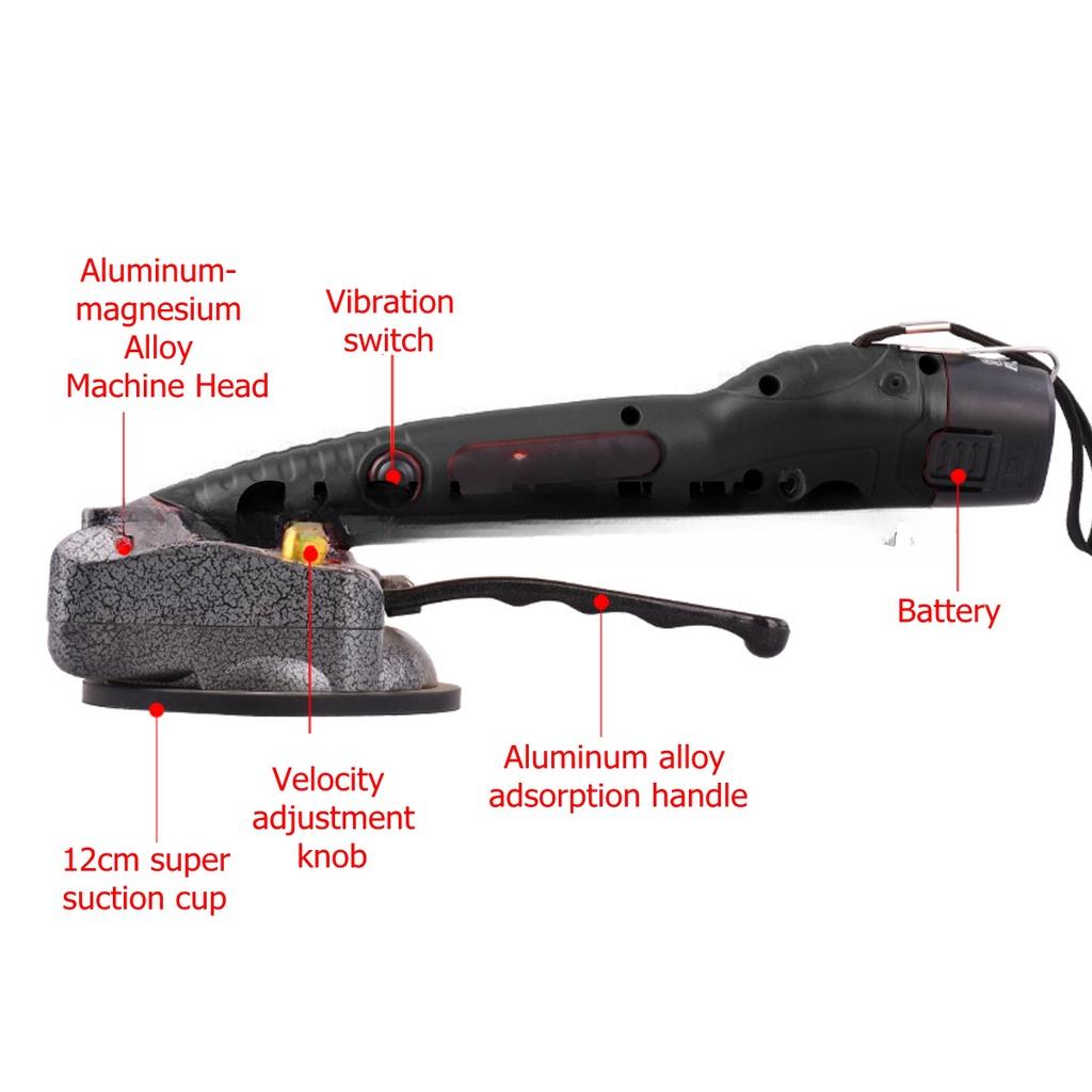 1000W 80x80cm Vibrator für Fliesen Verfliesen Putzen Maschine Fliesenlegen mit 2500mAh Akku Automatischer Bodenrüttler