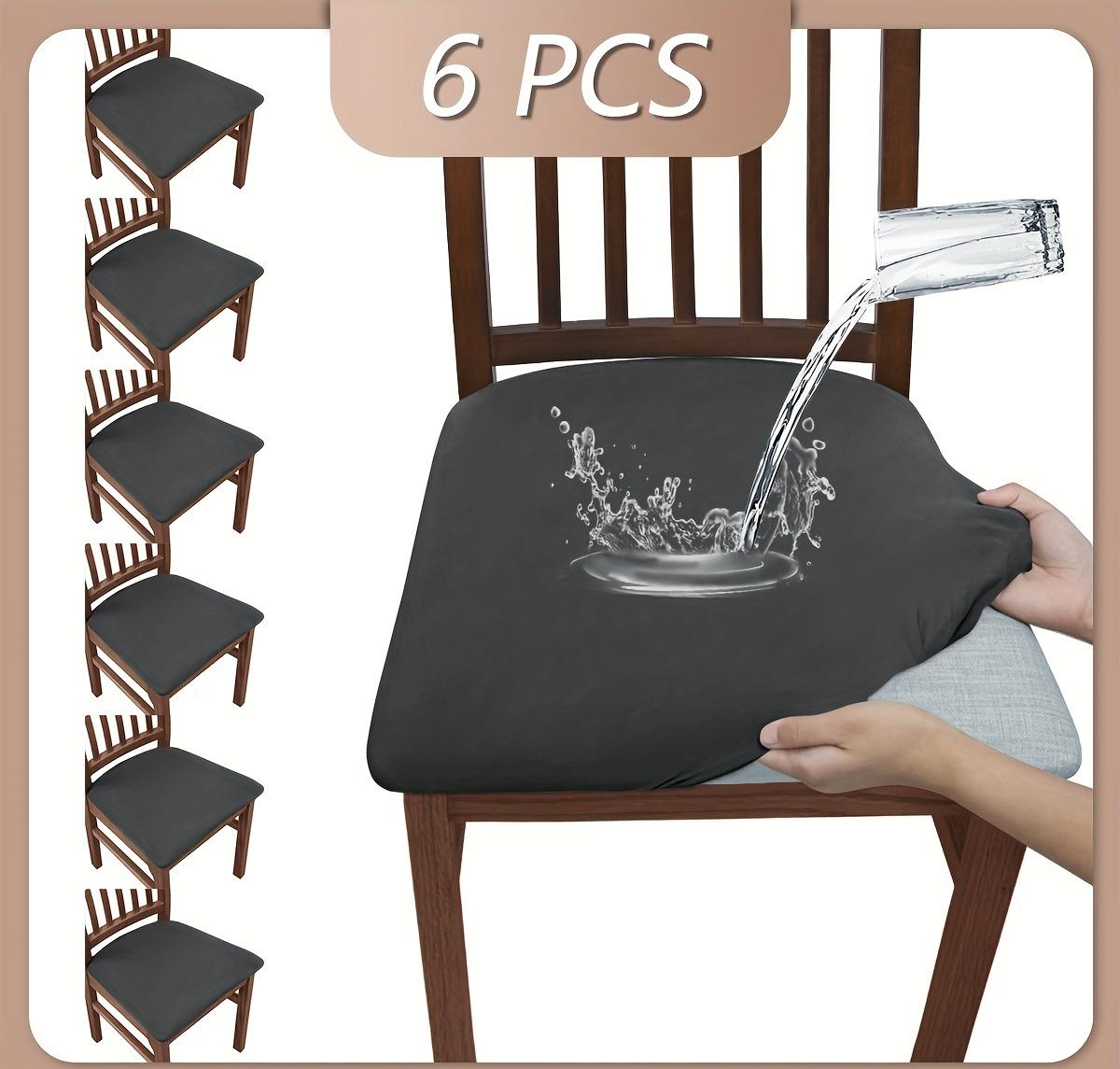 

6-piece milk fiber chair cover, removable dustproof and waterproof chair cover set, elastic retractable seat protector 19x16cm красный