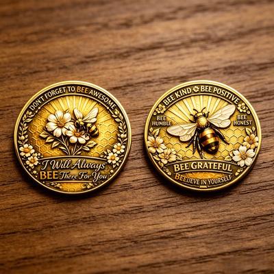 Pièces et Badges en Métal Inspirés par l'Abeille Américaine Européenne – Cadeaux Parfaits pour Zones Touristiques et Entreprises