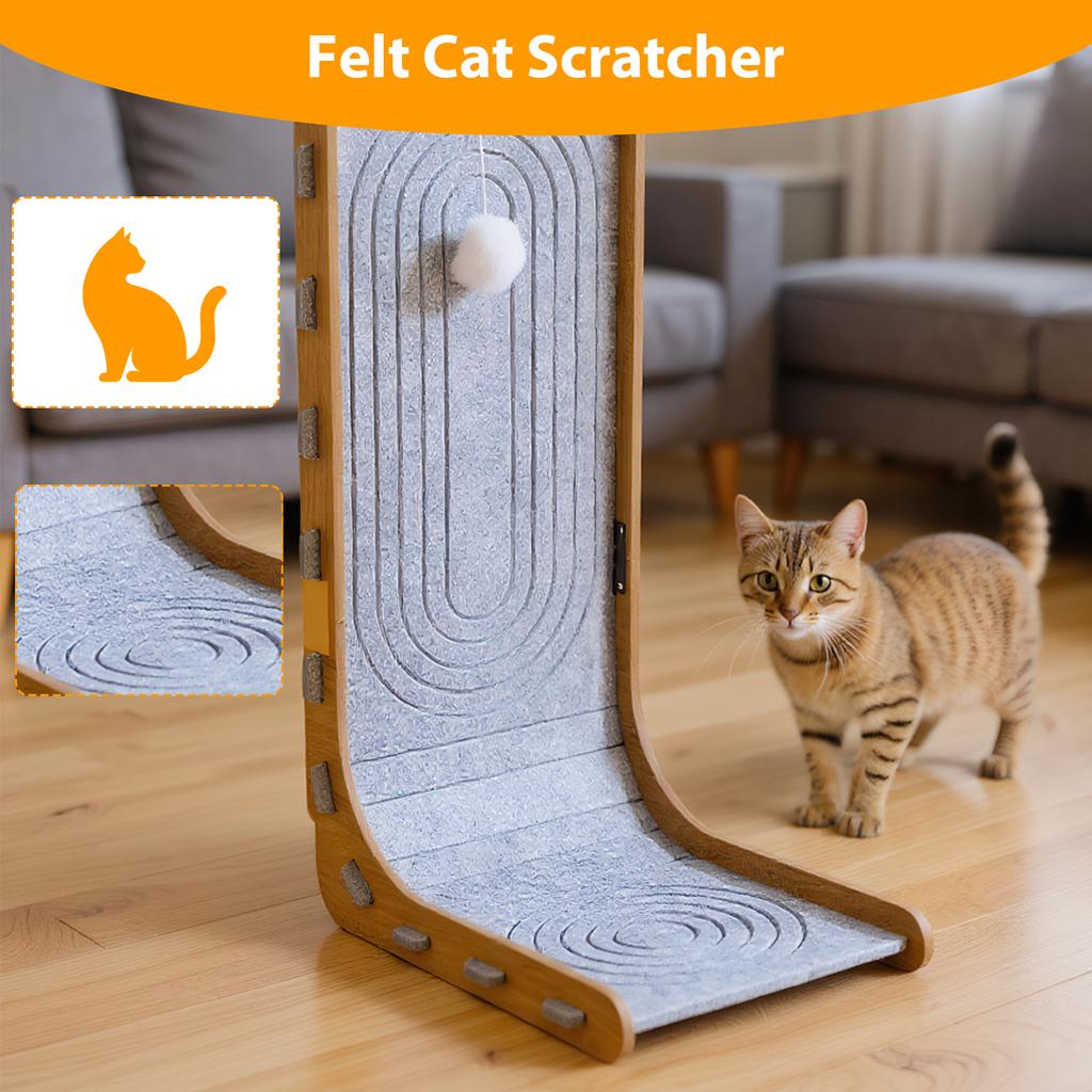 Cats Scratching Board L Shape Cat Scratcher Wall Mountable Furniture Protector for Indoor Cats