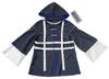 Clearstone Fangled Cosplay Halloween Jiangshi Hemd, Unisex, Blau