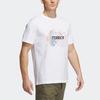 Adidas Short Sleeve Graphic Tee With Letter Pattern Men Tops White IB8691