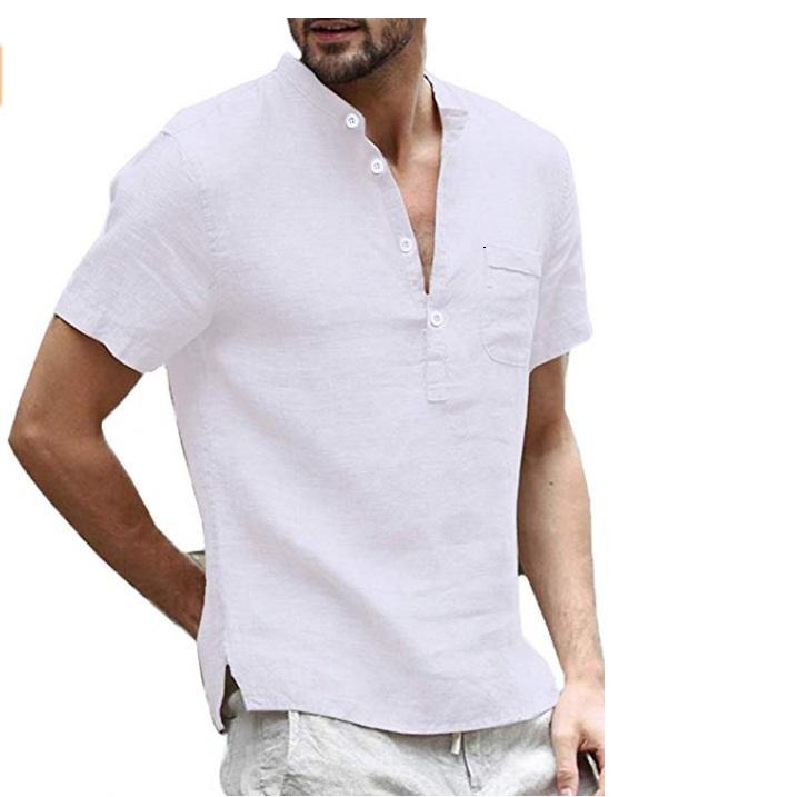 

Рабочая одежда, рубашка поло с полуоткрытым воротником, футболка с коротким рукавом, мужская футболка со свободным воротником и рукавом пять четвертей XS белый