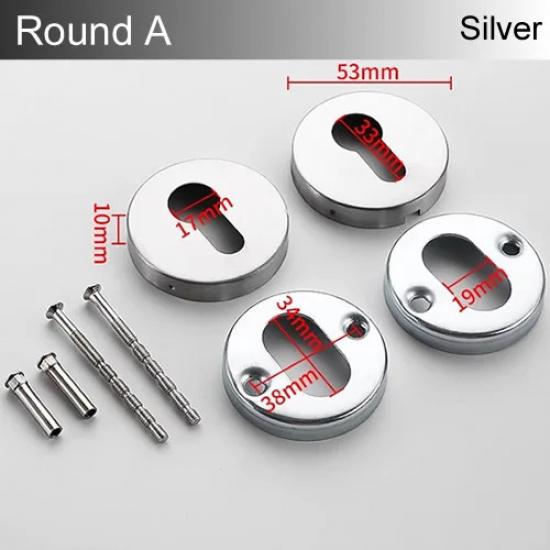Round Oval Lock Cylinder Cover 304 Stainless Steel Keyhole Cover Black Gold Silver Anti-theft Door Accessories for 32mm Cylinder