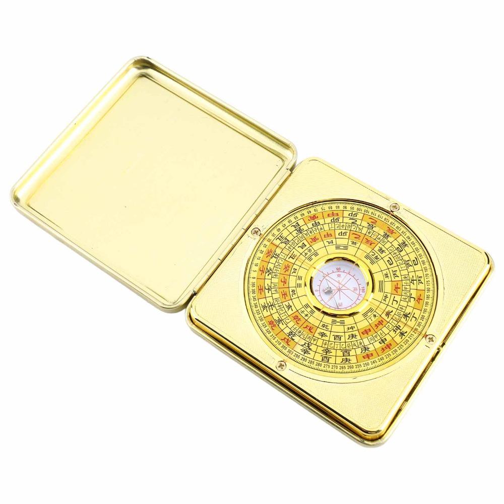 Flip Cover Compass Alloy Feng Shui Compass Collectible Geomancy Tool  Personal Carry