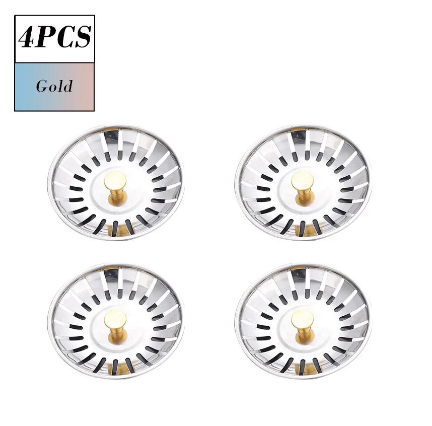 Küchenspüle Kanalisationssieb Becken Abflussstopfen Edelstahl Spüle Abfallstopfen Filter Anti-Verstopfungs-Bodenablauf Küchenzubehör