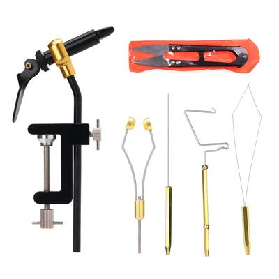 Morsa a Pinza per Montaggio Mosche & Set di Utensili Rotanti per Esca Artificiale