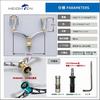 HEIGHTEN 80mm Reel Handle with 20mm Knob for Daiwa and Universal Spinning Reels Tornado Series Shimano, (Gunmetal & Gold) (700)