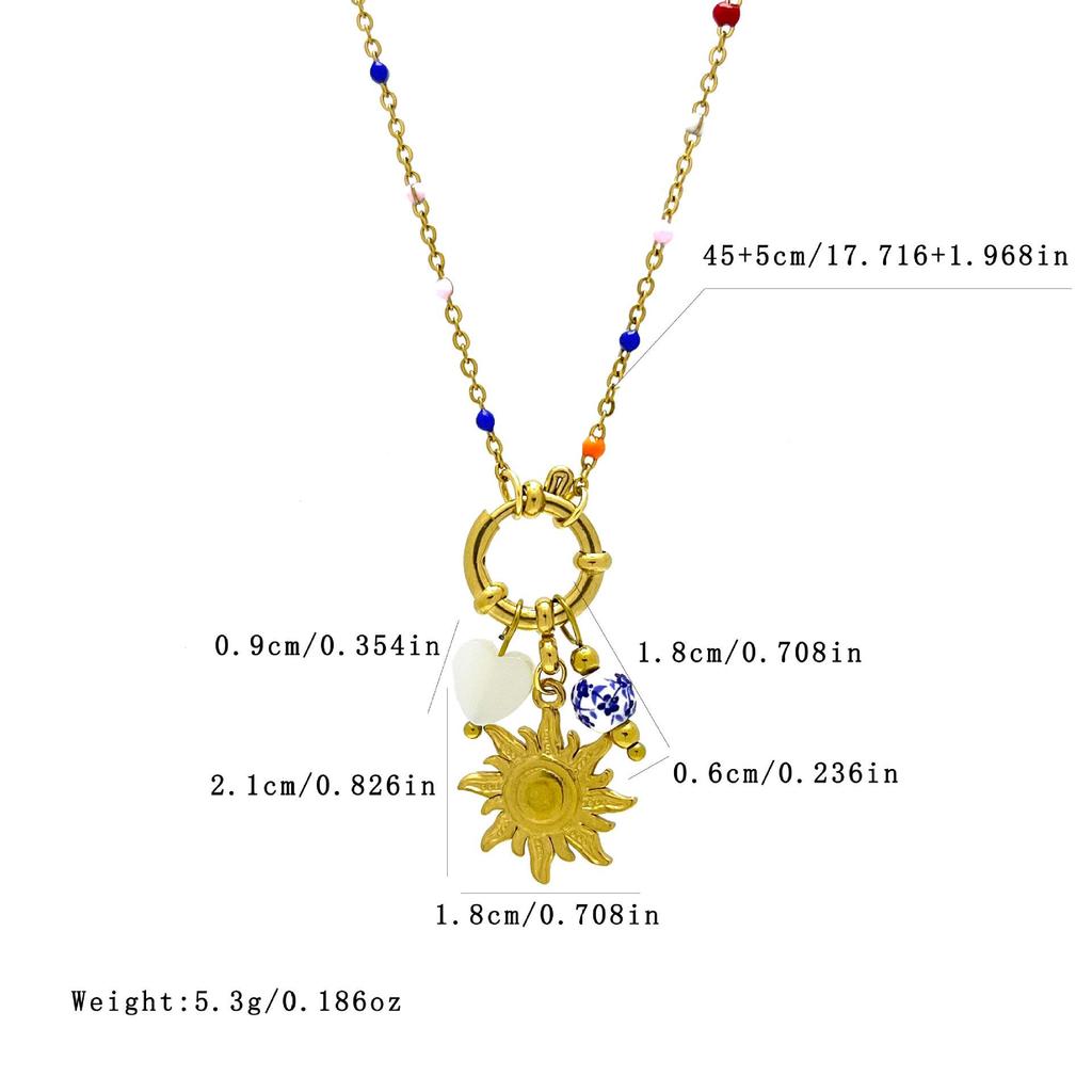 18K Gold Stainless Steel Necklace - Versatile, Non-Fading, Light Luxury for Women