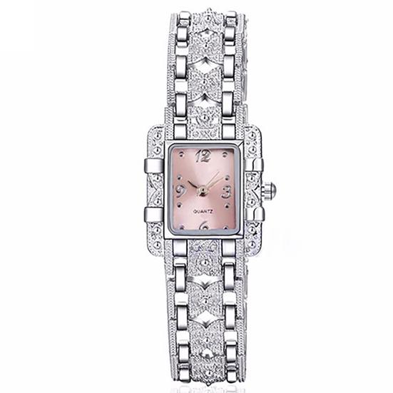 Элегантный женский тонкий ремешок для часов, браслет, кварцевые наручные часы, прямоугольный корпус, часы