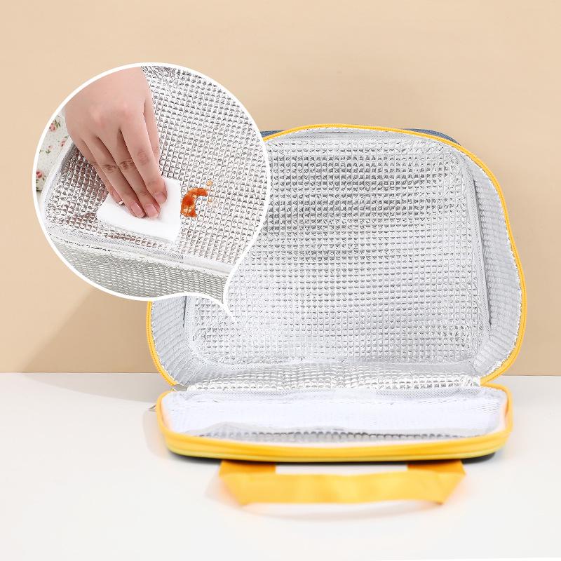 2021 Cationic Minimalist Bento Bag: Insulated Japanese-Style Lunch Bag with Aluminum Foil for Outdoor Use.