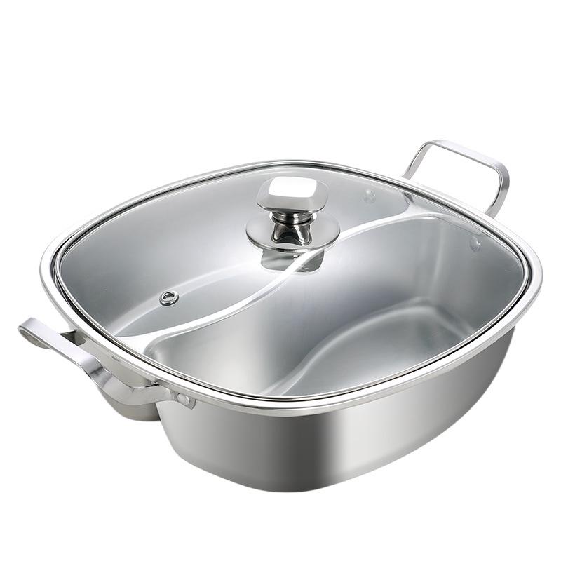 Yinyang Garnek ze stali nierdzewnej - Bez mieszania smaków, Garnek shabu-shabu o dużej pojemności